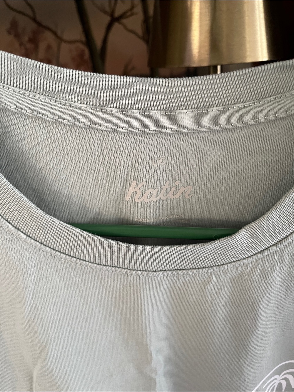 Katin Light Sage Green Short Sleeve Tee with White Palm Logo - Picture 3 of 5